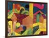 Landscape with Flags or Houses with Flags, 1915-Paul Klee-Framed Giclee Print