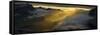 Landscape with fog at sunrise around Mefjorden, Senja, Norway-Panoramic Images-Framed Stretched Canvas