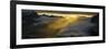 Landscape with fog at sunrise around Mefjorden, Senja, Norway-Panoramic Images-Framed Photographic Print