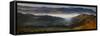 Landscape with fog, Pieniny and Tatra Mountains at sunrise, Lesser Poland Voivodeship, Poland-Panoramic Images-Framed Stretched Canvas