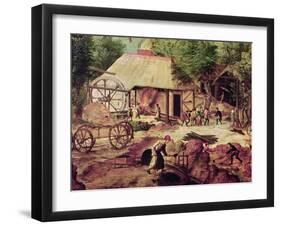 Landscape with Forge, Detail of the Foundry-Herri Met De Bles-Framed Giclee Print