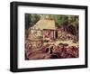 Landscape with Forge, Detail of the Foundry-Herri Met De Bles-Framed Giclee Print