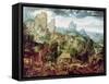 Landscape with Forge-Herri Met De Bles-Framed Stretched Canvas