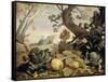 Landscape with Fruits and Vegetables in the Foreground, Abraham Bloemaert-Abraham Bloemaert-Framed Stretched Canvas