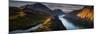 Landscape with Gjende Lake in Jotunheimen mountains at sunset, Norway-Panoramic Images-Mounted Photographic Print