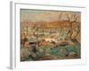 Landscape with Gnarled Trees (Oil on Cardboard)-Ernest Lawson-Framed Giclee Print