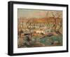 Landscape with Gnarled Trees (Oil on Cardboard)-Ernest Lawson-Framed Giclee Print