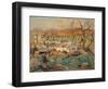 Landscape with Gnarled Trees (Oil on Cardboard)-Ernest Lawson-Framed Giclee Print