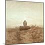 Landscape with Grave, Coffin and Owl-Caspar David Friedrich-Mounted Giclee Print