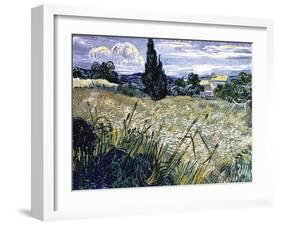 Landscape with Green Corn-Vincent van Gogh-Framed Giclee Print