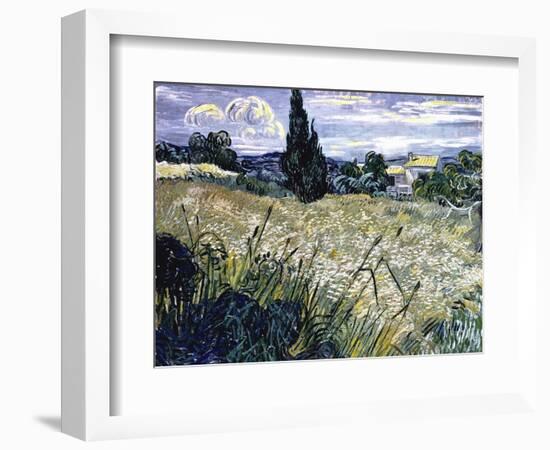 Landscape with Green Corn-Vincent van Gogh-Framed Giclee Print