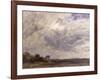 Landscape with Grey Windy Sky, C.1821-30 (Oil on Paper Laid Down on Millboard)-John Constable-Framed Giclee Print