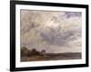 Landscape with Grey Windy Sky, C.1821-30 (Oil on Paper Laid Down on Millboard)-John Constable-Framed Giclee Print