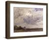 Landscape with Grey Windy Sky, C.1821-30 (Oil on Paper Laid Down on Millboard)-John Constable-Framed Premium Giclee Print