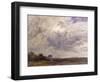 Landscape with Grey Windy Sky, C.1821-30 (Oil on Paper Laid Down on Millboard)-John Constable-Framed Premium Giclee Print