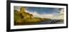 Landscape with Gylen Castle and coastline, Isle of Kerrera, Scotland, UK-Panoramic Images-Framed Photographic Print