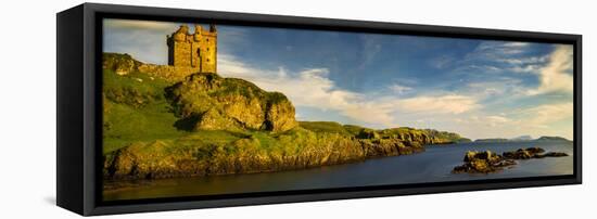 Landscape with Gylen Castle and coastline, Isle of Kerrera, Scotland, UK-Panoramic Images-Framed Stretched Canvas