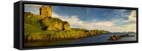 Landscape with Gylen Castle and coastline, Isle of Kerrera, Scotland, UK-Panoramic Images-Framed Stretched Canvas