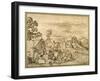 Landscape with Gypsies Bivouacking-Pietro Paolo Bonzi-Framed Giclee Print