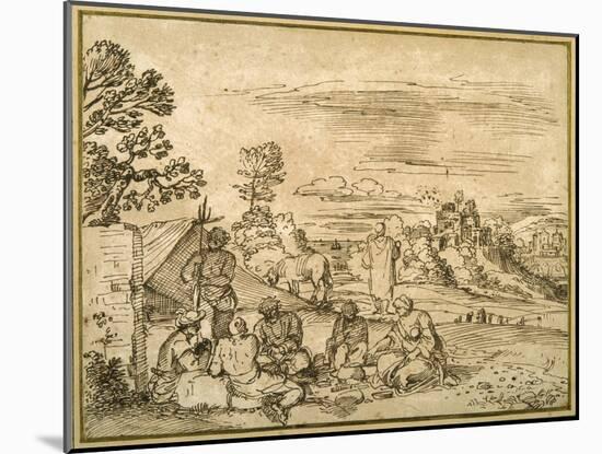 Landscape with Gypsies Bivouacking-Pietro Paolo Bonzi-Mounted Giclee Print