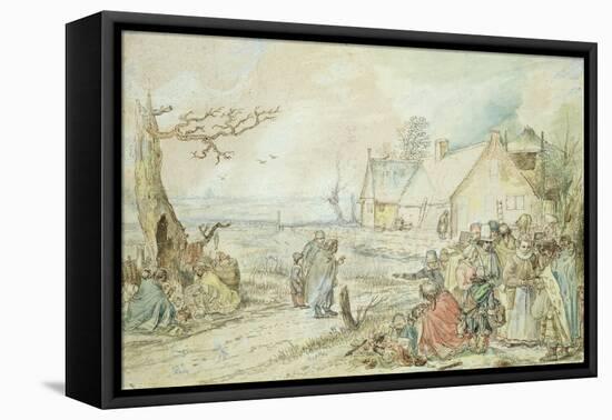 Landscape with Gypsy Fortune-Tellers-Hendrik Avercamp-Framed Stretched Canvas