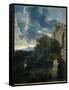 Landscape with Hagar and the Angel-Nicolas Poussin-Framed Stretched Canvas