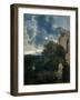 Landscape with Hagar and the Angel-Nicolas Poussin-Framed Giclee Print