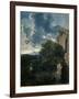 Landscape with Hagar and the Angel-Nicolas Poussin-Framed Giclee Print