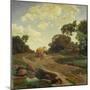 Landscape with Haywagon, circa 1858-Valentin Ruths-Mounted Giclee Print