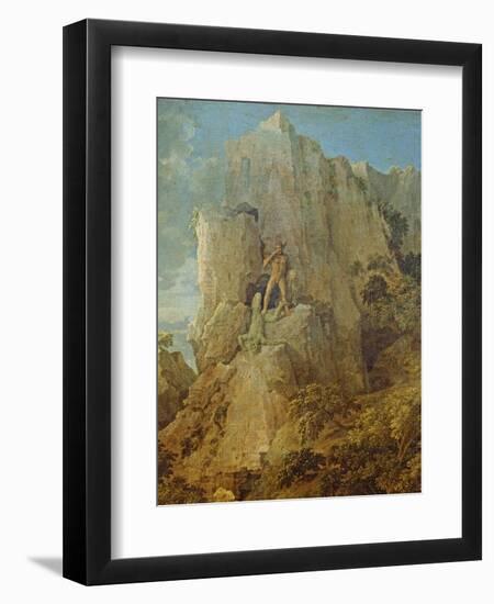 Landscape with Hercules and Cacus, C.1656-Nicolas Poussin-Framed Giclee Print