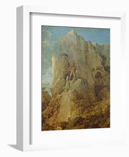 Landscape with Hercules and Cacus, C.1656-Nicolas Poussin-Framed Giclee Print