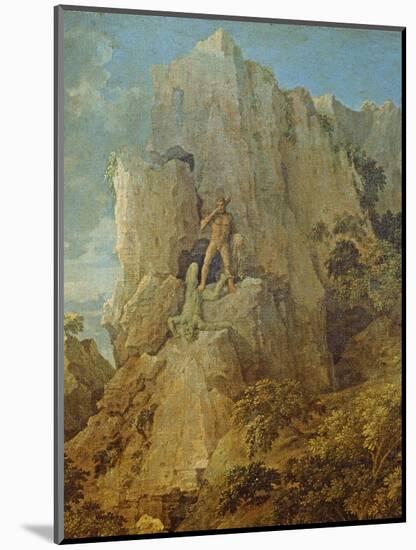 Landscape with Hercules and Cacus, C.1656-Nicolas Poussin-Mounted Giclee Print