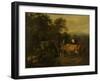 Landscape with Herdsman and Cattle-Dirck van Bergen-Framed Art Print