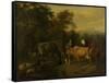 Landscape with Herdsman and Cattle-Dirck van Bergen-Framed Stretched Canvas