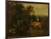 Landscape with Herdsman and Cattle-Dirck van Bergen-Framed Art Print