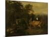 Landscape with Herdsman and Cattle-Dirck van Bergen-Mounted Art Print