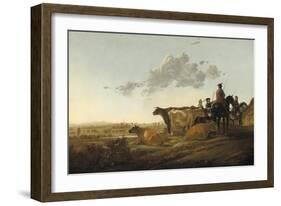 Landscape with Herdsmen, c.1650-52-Aelbert Cuyp-Framed Giclee Print