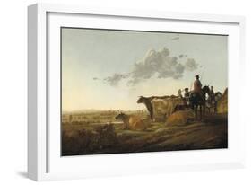 Landscape with Herdsmen, c.1650-52-Aelbert Cuyp-Framed Giclee Print