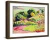 Landscape with Hills (Oil on Panel)-Alfred Henry Maurer-Framed Giclee Print