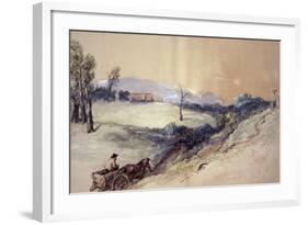 Landscape with Horse and Cart, 1883-John Gilbert-Framed Giclee Print