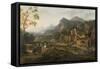 Landscape with Horsemen-Jacques Courtois-Framed Stretched Canvas