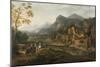 Landscape with Horsemen-Jacques Courtois-Mounted Giclee Print