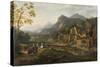 Landscape with Horsemen-Jacques Courtois-Stretched Canvas