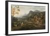 Landscape with Horsemen-Jacques Courtois-Framed Giclee Print