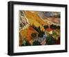 Landscape with House and Ploughman, 1889-Vincent van Gogh-Framed Premium Giclee Print