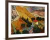 Landscape with House and Ploughman, 1889-Vincent van Gogh-Framed Giclee Print