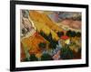 Landscape with House and Ploughman, 1889-Vincent van Gogh-Framed Giclee Print