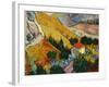 Landscape with House and Ploughman, 1889-Vincent van Gogh-Framed Giclee Print