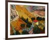Landscape with House and Ploughman, 1889-Vincent van Gogh-Framed Art Print