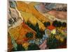 Landscape with House and Ploughman, 1889-Vincent van Gogh-Mounted Art Print